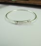 Sterling Silver Bangle with Spiral Decoration. Size Large 21cms - Image 4