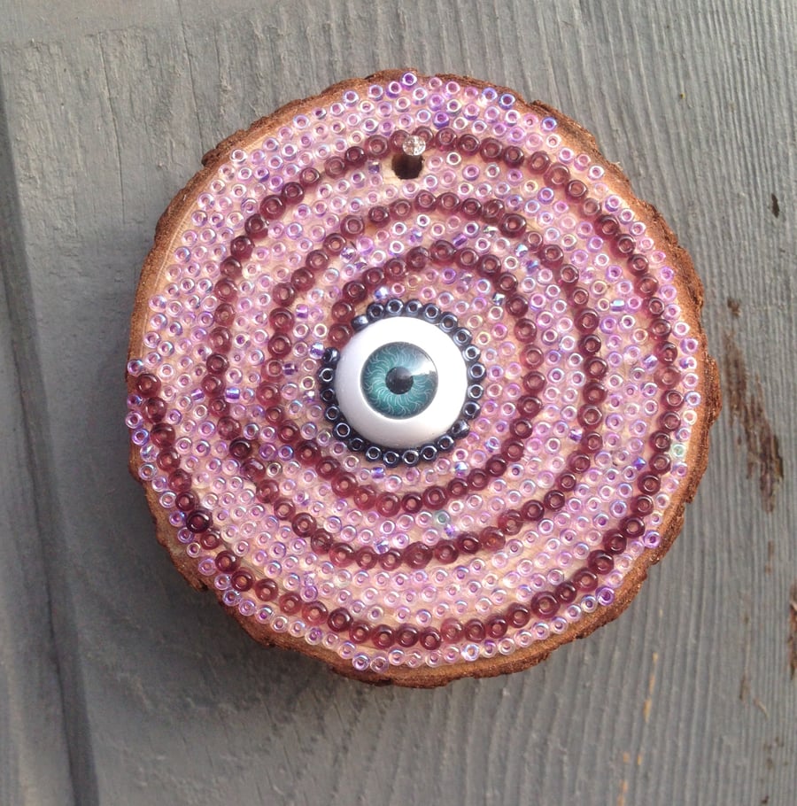 Beaded All Seeing Eye Plaque No. 1