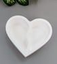 White Heart Twin Compartment Trinket Dish - Double Ring Bowl Jewellery Tray - Image 4