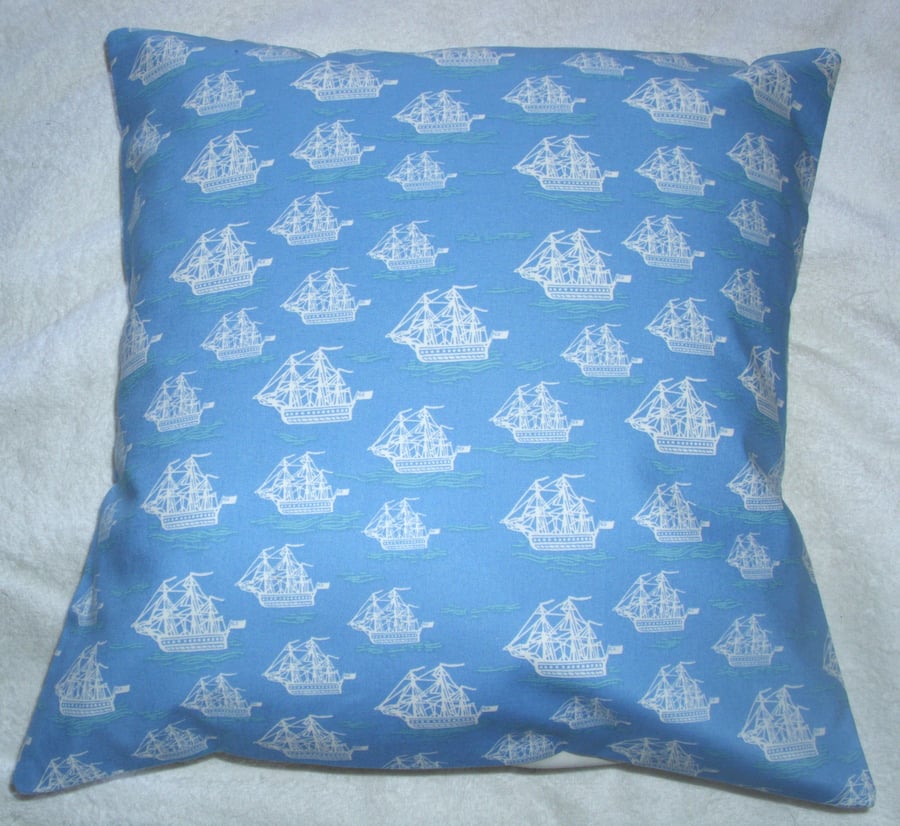 On the Oceans Sailing Ships cushion