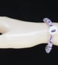 Purple & Silver Lined Seed Bead Spiral Rope Weave Beaded Bracelet - Image 4
