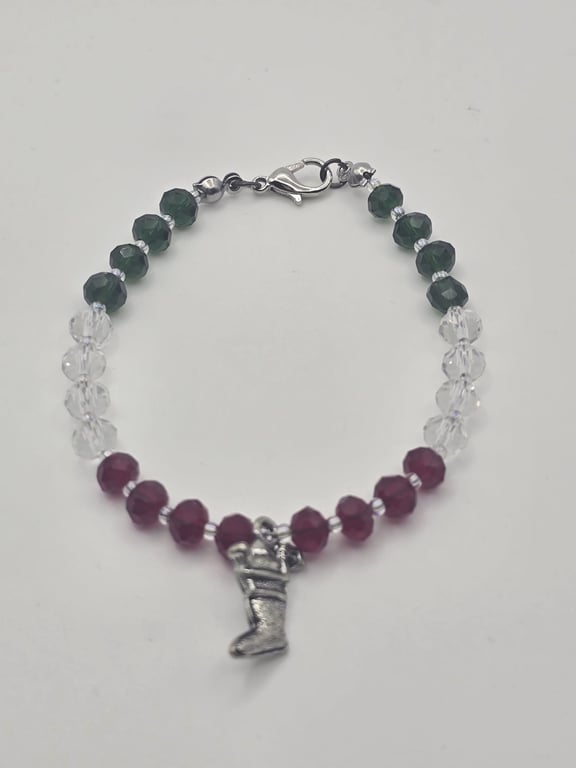 Kids Christmas Stockings charm bracelet