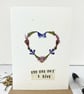 Anniversary card Handmade Pressed Flower Heart, Birthday - Image 4