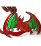  Fire Dragon Suncatcher Stained Glass Mythical - Image 3