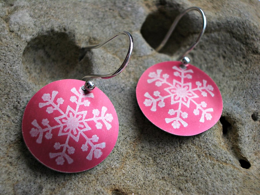 Christmas snowflake earrings