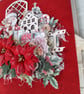 Handmade Christmas Scrapbook Album. Red Velvet Photo Album.  - Image 10