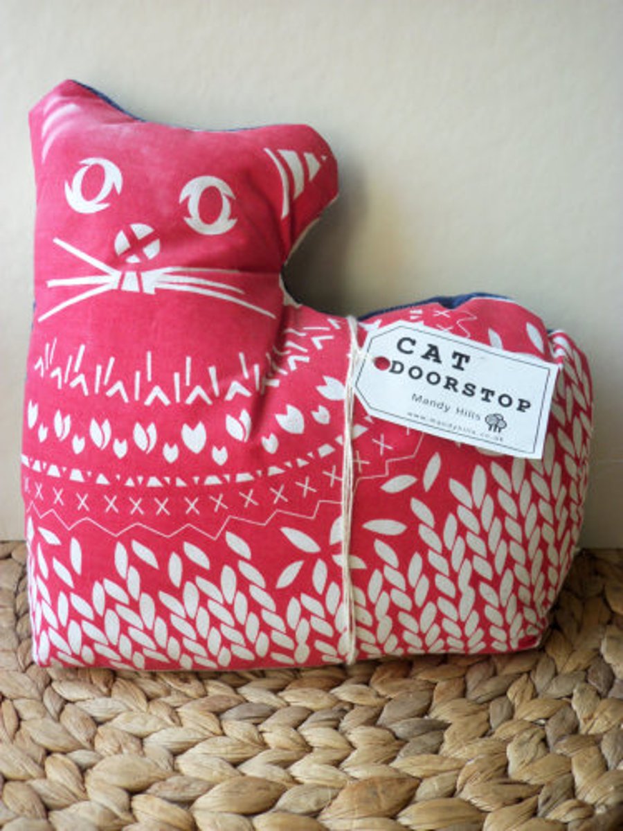 Screen Printed CAT DOORSTOP