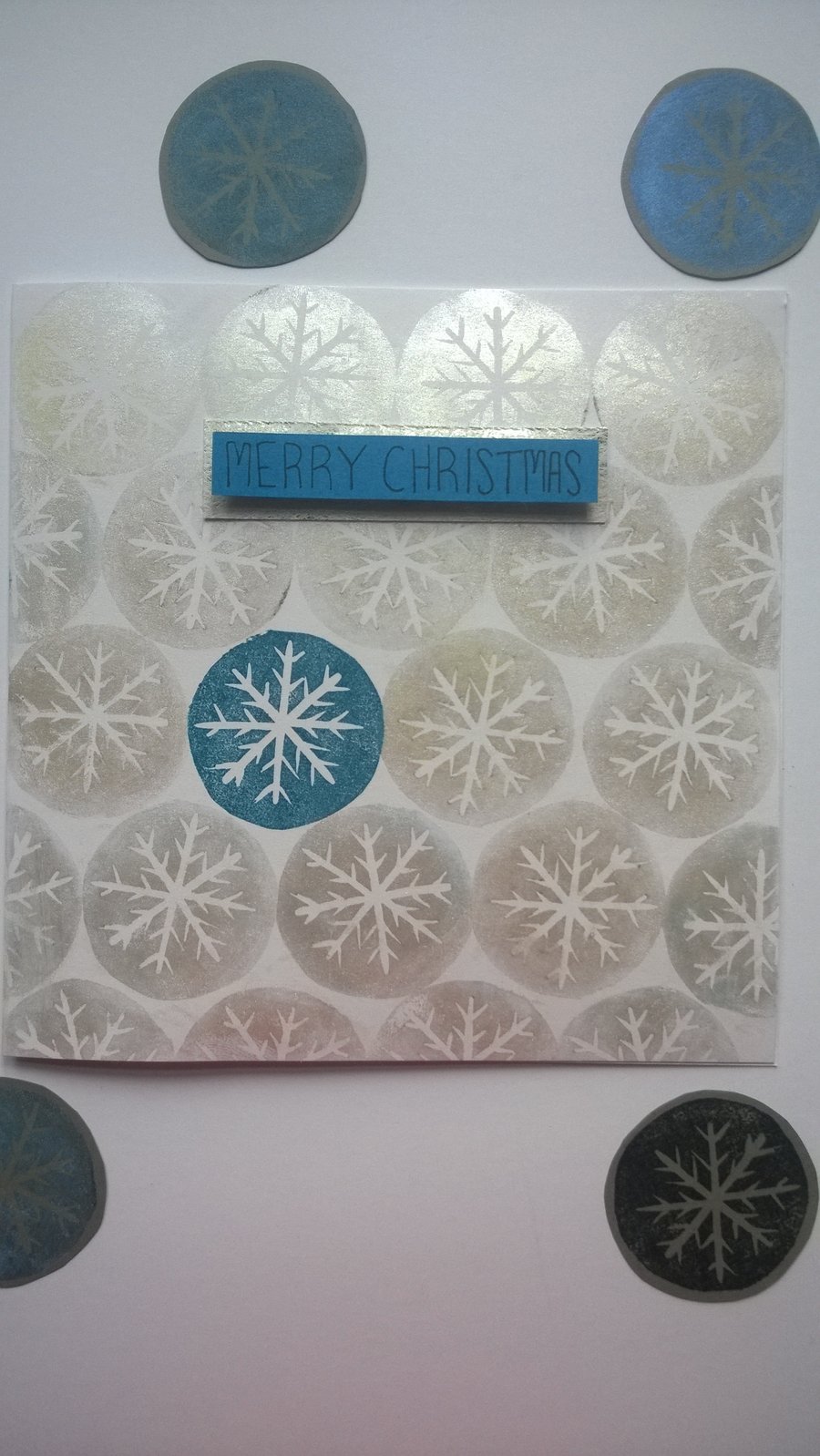 All over Snowflakes christmas card