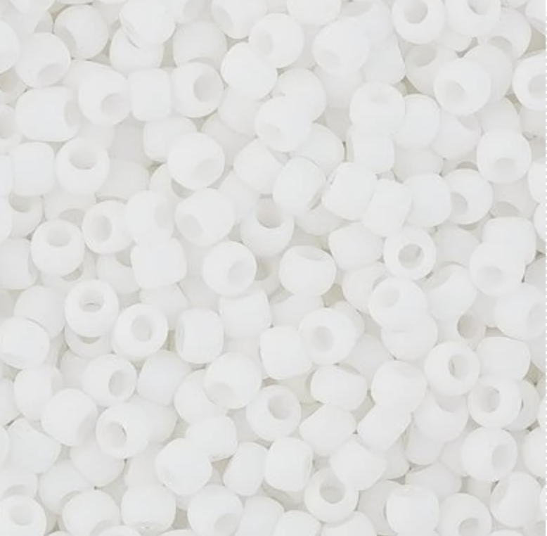 Toho Opaque Rainbow White  Round  Seed Beads, size 8 -- 10g Tube