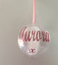 Christmas Memory Bauble, Personalised, Internal Feather. Memorial Tree Ornament. - Image 5