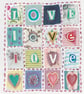 Love Squares hand made card - Image 1