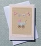 Hand-stitched new baby card, detailed, a card to keep, other designs available - Image 4
