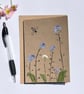 Handmade Real Pressed Flower Forget-me-not Blank Card - Image 1