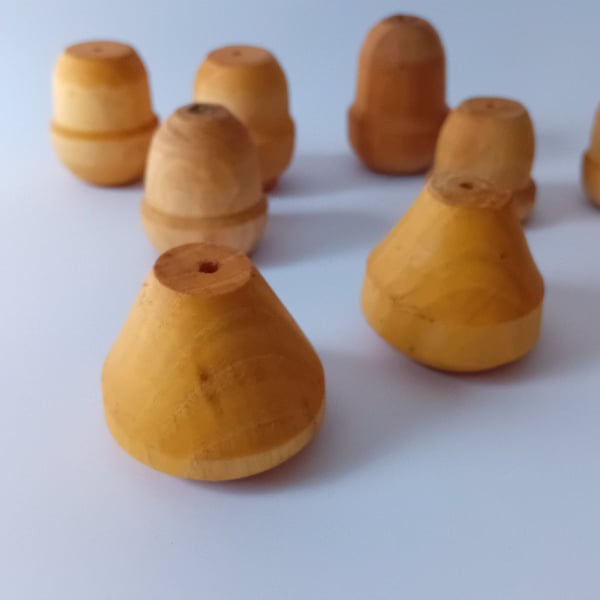Wood Turned Light Pulls - Set of 5 Hand Made