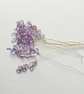 (FS21G mixed purple ) 10 Stems Handmade Crystal Bead Leaf Sprays with Gold Stems