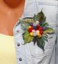 Handmade felted wool brooch - Image 1