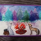 Haunted Night: A5 blank greetings or Christmas card