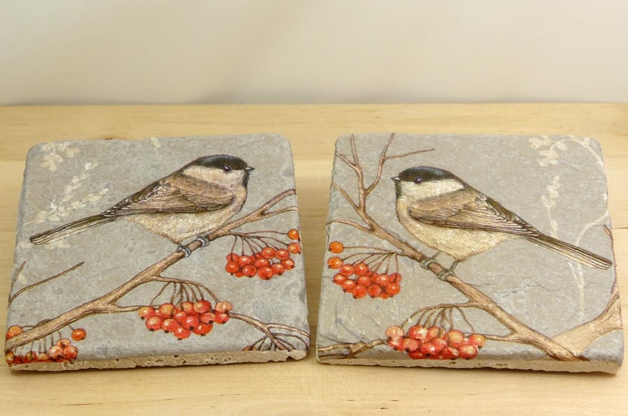 Marble ' Bird' Coasters