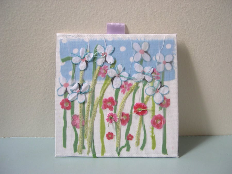 Blue Sky and Poppies canvas