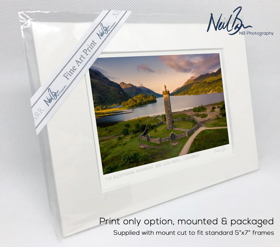 Loch Shiel & the Glenfinnan Monument, Lochaber - A6 (7" x 5") Unframed Print