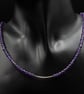  Amethyst and sterling silver gemstone hoop earrings, Aquarius gift - Image 7
