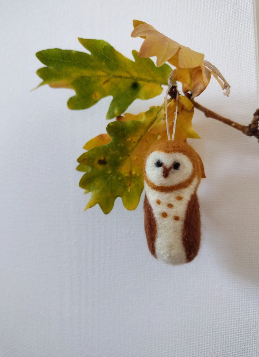 Owl felt hanging decoration