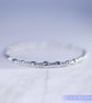Bracelet sterling silver beaded handmade stretchy stacking dainty - Image 2
