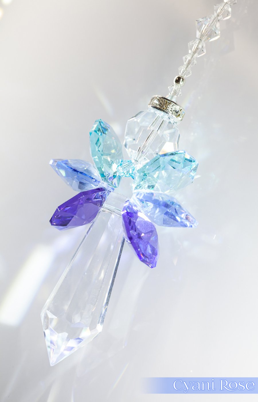 Super Sparkly Large Pretty Swarovski Angel Sun Catcher