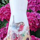 Sunflower & Robin Vase