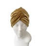Gold Stretch Velvet Winter Head Wrap Headwear for Women 1940s Vintage Hat