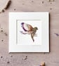 'Goldfinch' 5" x 5" Mounted Print