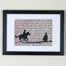 Classic Literature - Jane Eyre Silhouette Framed Large Embroidery Illustration