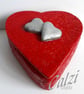 Polymer Clay Red Heart Trinket Jewellery Box (1) - Image 1