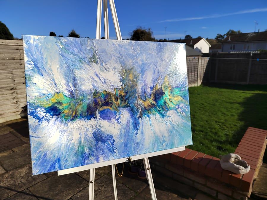 50x70cm Acrylic Painting, Fluid Art, Abstract Artwork, Room Decor, Wall Art 