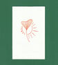 Ginkgo leaf A5 original lino print - Image 3