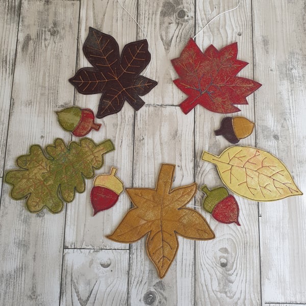 Leaf Bunting, Autumn Leaf Garland