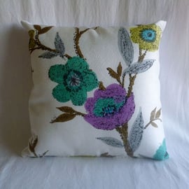 1960s vintage floral cushion cover