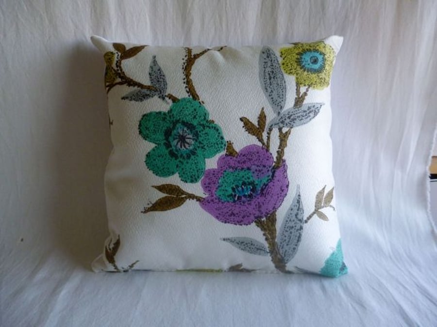 1960s vintage floral cushion cover