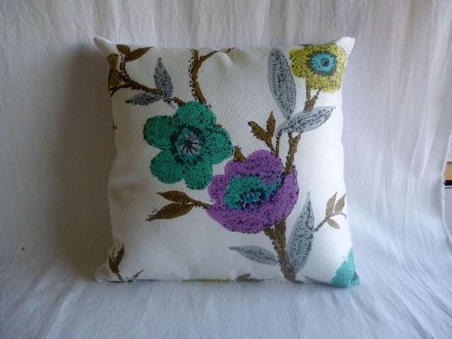 1960s vintage floral cushion cover