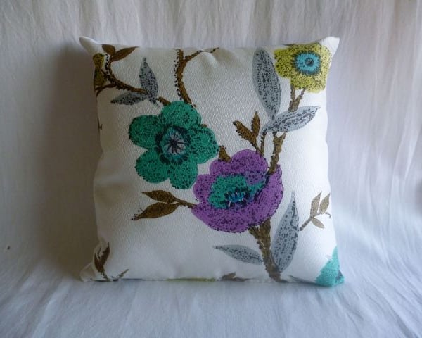1960s vintage floral cushion cover