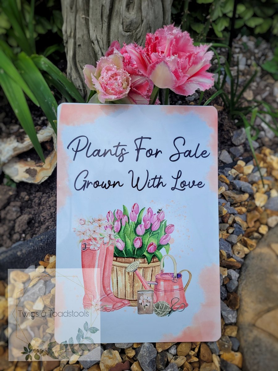 Plants for sale metal sign 