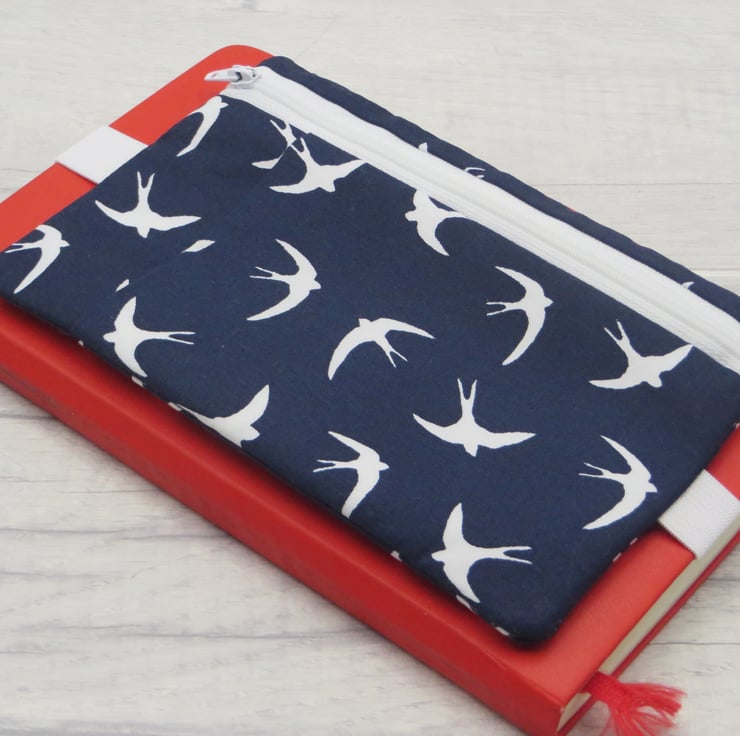 Zipped pouch with elastic band for bullet journ... Folksy