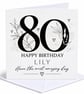 Personalised 80th Birthday Card For Her Nan Mum Nanna Grandma Great Grandma