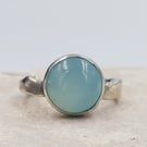 Sky Blue Agate Ring – Artisan Statement Jewellery UK - Size N