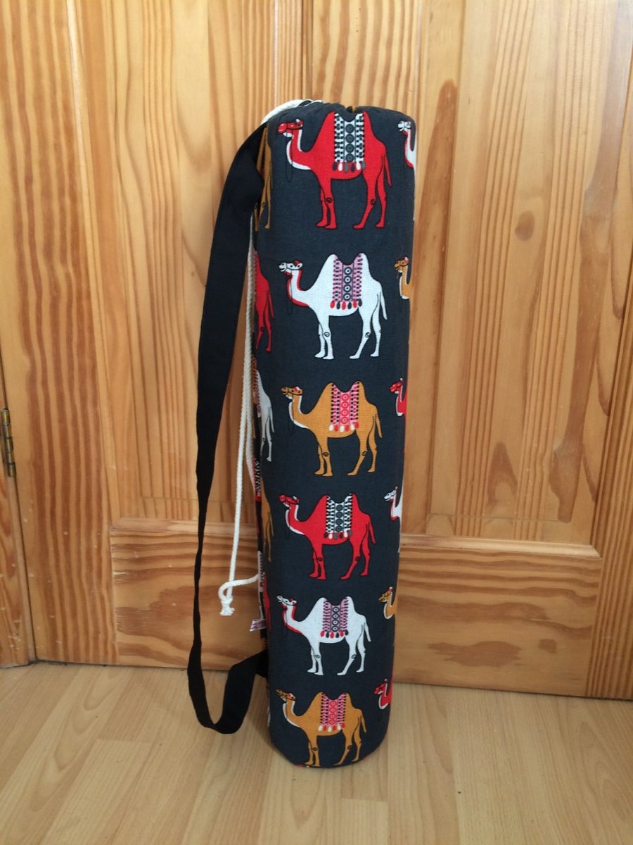 Yoga  Mat Bag Camel print