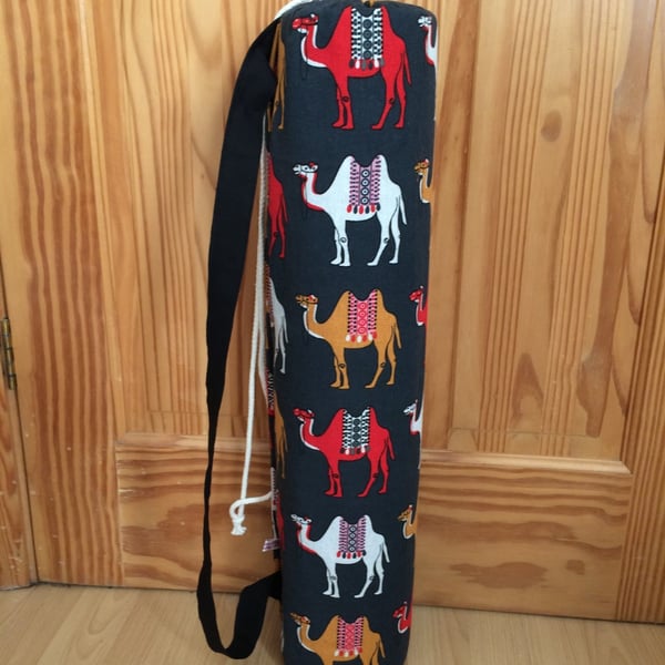 Yoga  Mat Bag Camel print