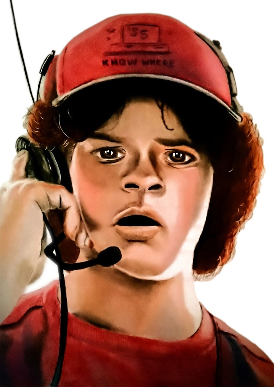 A3 printed portrait of Dustin Henderson - Stranger Things