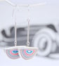 Dodge fordite semi circular drop earrings - Image 1