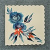 original art watercolour floral all occasion card ( ref F 688)