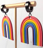Rainbow Pride arch earrings 